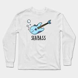 Sea Bass Cute Fish Bass Guitar Pun Long Sleeve T-Shirt